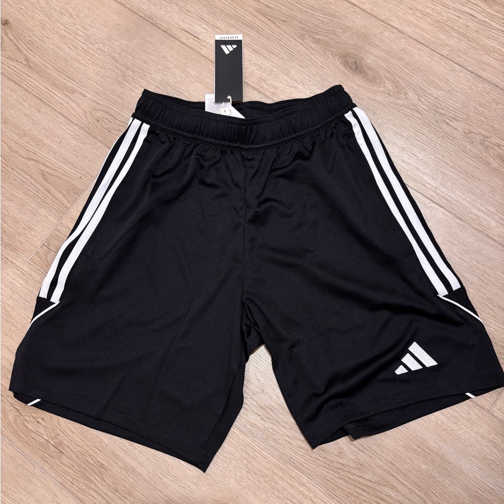 Adidas Men's Black and White Athletic Shorts